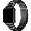BRACMETALNOIR45MM - Bracelet métal noir pour Apple Watch 42/44/45 mm avec boucle déployante