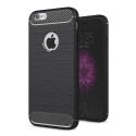 CARBOBRUSH-IPHONE6S - Coque iPhone 6s antichoc coloris noir aspect carbone