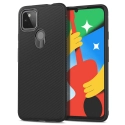 CARBOBRUSH-PIXEL4A5G - Coque Google Pixel-4a(5G) antichoc coloris noir aspect carbone et métal brossé