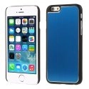 COVALUIP6BLEU - Coque rigide avec aluminium brossé bleu pour iPhone 6