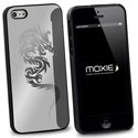 COVMIROIRIP4DRAGON - Coque arrière miroir argenté motif dragon pour iPhone 4/4S