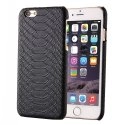 COVPYTHONIP655NO - Coque fine en cuir aspect Python noir pour iPhone 6s Plus 5,5 pouces