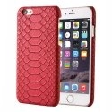 COVPYTHONIP6ROUGE - Coque rigide cuir aspect python rouge pour iPhone 6s
