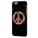 CPRN1IP6PLUSPEACELOVE - Coque noire iPhone 6 Plus impression Peace and love fleuri