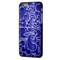 CPRN1IPHONE6ARABESQBLEU - Coque noire iPhone 6 impression Motifs Arabesque bleu