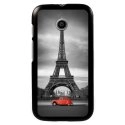 CPRN1MOTOE2CV - Coque noire pour Motorola Moto E impression Paris en 2CV