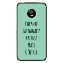 CPRN1MOTOG5GENIALETURQUOISE - Coque rigide pour Motorola Moto G5 avec impression Motifs Chiante mais Géniale turquoise