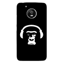 CPRN1MOTOG5SINGECASQ - Coque rigide pour Motorola Moto G5 avec impression Motifs singe avec son casque