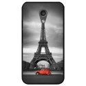 CPRN1MOTOGV2PARIS2CV - Coque noire pour Motorola Moto-G2 impression Paris et 2CV