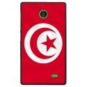 CPRN1NOKIAXDRAPTUNISIE - Coque rigide pour Nokia X avec impression Motifs drapeau de la Tunisie