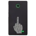 CPRN1NOKIAXMAINDOIGT - Coque rigide pour Nokia X avec impression Motifs doigt d'honneur