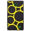 CPRN1NOKIAXRONDSJAUNES - Coque rigide pour Nokia X avec impression Motifs ronds jaunes