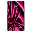 CPRN1NOKIAXSOIEROSE - Coque rigide pour Nokia X avec impression Motifs soie drapée rose