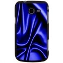 CPRN1S7390SOIEBLEU - Coque rigide Galaxy Trend Lite S7390 Impression soie bleue drapée