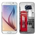 CRYSGALS6CABINEUK - Coque rigide transparente pour Galaxy S6 impression motif cabine téléphonique UK rouge