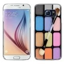 CRYSGALS6MAQUILLAGE - Coque rigide transparente pour Galaxy S6 impression motif palette de maquillage