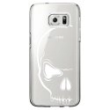 CRYSGALS7EDGECRANE - Coque rigide transparente pour Samsung Galaxy S7-Edge avec impression Motifs crâne blanc