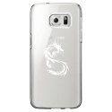 CRYSGALS7EDGEDRAGONTRIBAL - Coque rigide transparente pour Samsung Galaxy S7-Edge avec impression Motifs dragon tribal