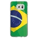 CRYSGALS7EDGEDRAPBRESIL - Coque rigide transparente pour Samsung Galaxy S7-Edge avec impression Motifs drapeau du Brésil