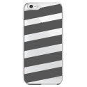 CRYSIP6PLUSBANDESGRISES - Coque rigide pour Apple iPhone 6 Plus avec impression Motifs bandes grises