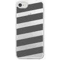 CRYSIPHONE7BANDESGRISES - Coque rigide transparente pour Apple iPhone 7 avec impression Motifs bandes grises