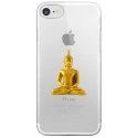 CRYSIPHONE7BOUDDHAOR - Coque rigide transparente pour Apple iPhone 7 avec impression Motifs bouddha or