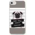 CRYSIPHONE7DOGPRISONTRISTE - Coque rigide transparente pour Apple iPhone 7 avec impression Motifs bulldog prisonnier