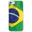 CRYSIPHONE7DRAPBRESIL - Coque rigide transparente pour Apple iPhone 7 avec impression Motifs drapeau du Brésil