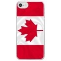 CRYSIPHONE7DRAPCANADA - Coque rigide transparente pour Apple iPhone 7 avec impression Motifs drapeau du Canada