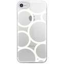 CRYSIPHONE7RONDSBLANCS - Coque rigide transparente pour Apple iPhone 7 avec impression Motifs ronds blancs