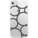 CRYSIPHONE7RONDSGRIS - Coque rigide transparente pour Apple iPhone 7 avec impression Motifs ronds gris
