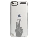 CRYSTOUCH6MAINPEACE - Coque rigide transparente pour Apple iPod Touch 6G avec impression Motifs main Peace and Love