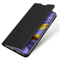 DUX-FOLIOA35 - Etui Galaxy A35(5G) noir mat fin avec rabat latéral aimant invisible et coque souple