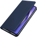 DUX-FOLIOA55BLEU - Etui Galaxy A55(5G) bleu mat fin avec rabat latéral aimant invisible et coque souple