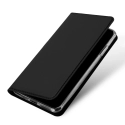 DUX-FOLIOIP11PMAXNOIR - Etui iPhone 11 Pro Max noir avec rabat latéral aimant invisible et coque souple