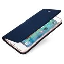 DUX-FOLIOIP6BLEU - Etui iPhone 6s bleu fin avec rabat latéral aimant invisible et coque souple