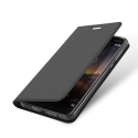 DUX-FOLIONOKIA61GRIS - Etui Nokia 6.1 noir fin avec rabat latéral aimant invisible et coque souple