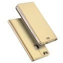 DUX-FOLIOP10LITEGOLD - Etui Huawei P10-Lite gold fin avec rabat latéral aimant invisible et coque souple
