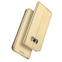 DUX-FOLIOS8PLUSGOLD - Etui Galaxy S8-Plus gold fin avec rabat latéral aimant invisible et coque souple