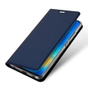 DUX-MATE20PROBLEU - Etui Huawei Mate-20 pro bleu fin avec rabat latéral aimant invisible et coque souple