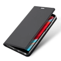 DUX-REDMINOTE8TGRIS - Etui Xiaomi Redmi-Note 8T gris fin avec rabat latéral aimant invisible et coque souple