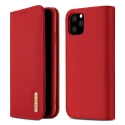 DUX-WISHIP11PROROUGE - Etui iPhone 11 Pro en cuir rouge rabat latéral fonction stand