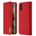 DUX-WISHNOTE10ROUGE - Etui Galaxy Note 10 en cuir rouge rabat latéral fonction stand