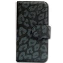 FOLIOLEO-IP5-GRIFONC - Etui à rabat latéral coloris gris foncé pour Apple iPhone 5