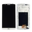 FACEAV-LG3SBLANC - Ecran LG G3s (G3 mini) complet sur châssis Vitre tactile et dalle LCD blanc