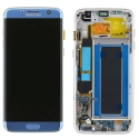 FACEAV-S7EDGEBLEU - Ecran complet origine Samsung Galaxy S7-Edge coloris bleu GH97-18533G