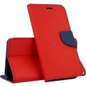 FANCY-REDMI10CROUGE - Etui Xiaomi Redmi-10c rabat latéral rouge logements cartes fonction stand
