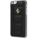 FE458GHCP6LBL - Coque Ferrari noire pour iPhone 6 Plus série F458 avec logo or