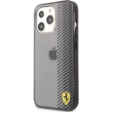 FEHCP13LUYEK - Coque Ferrari iPhone 13 Pro translucide grise souple et logo