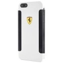 FESHOHCP5WH - Coque Ferrari noire et blanche anti-choc pour iPhone 5s 